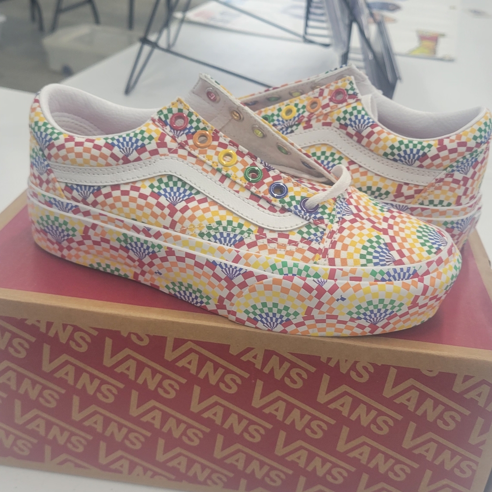 Vans Kids Multicolor Checkered Sneakers